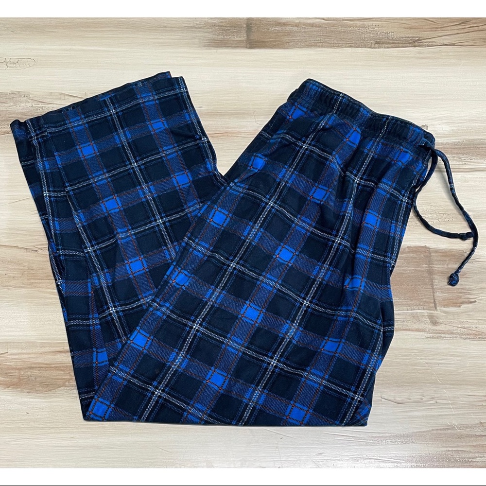 Men's Nautica Sleepwear Plaid Pajama Pants Blue Size L